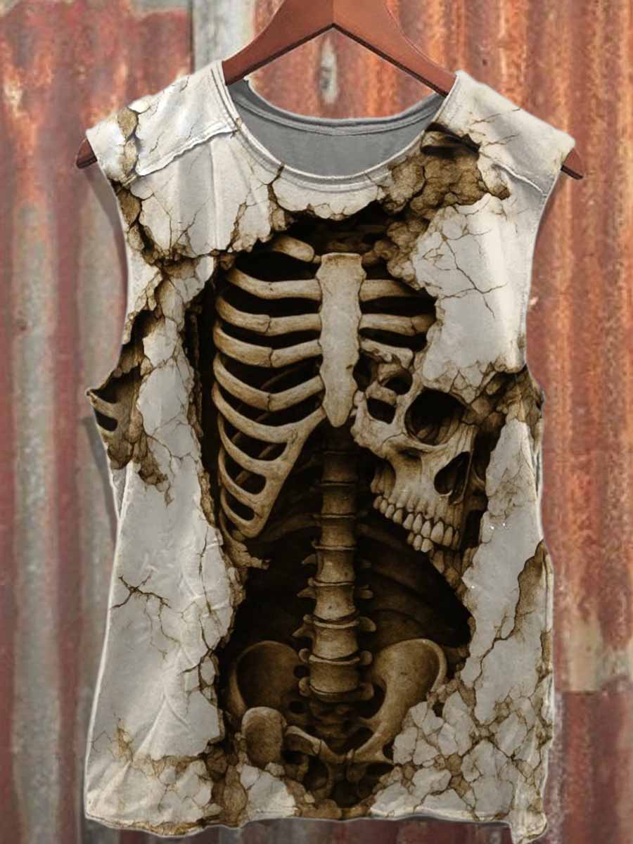 Gorgeous Graffiti Pattern Casual Cotton Tank Top