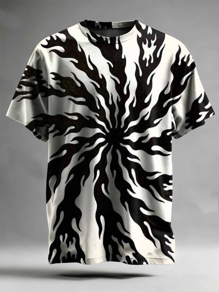 Abstract Pattern Printed Casual T-Shirt