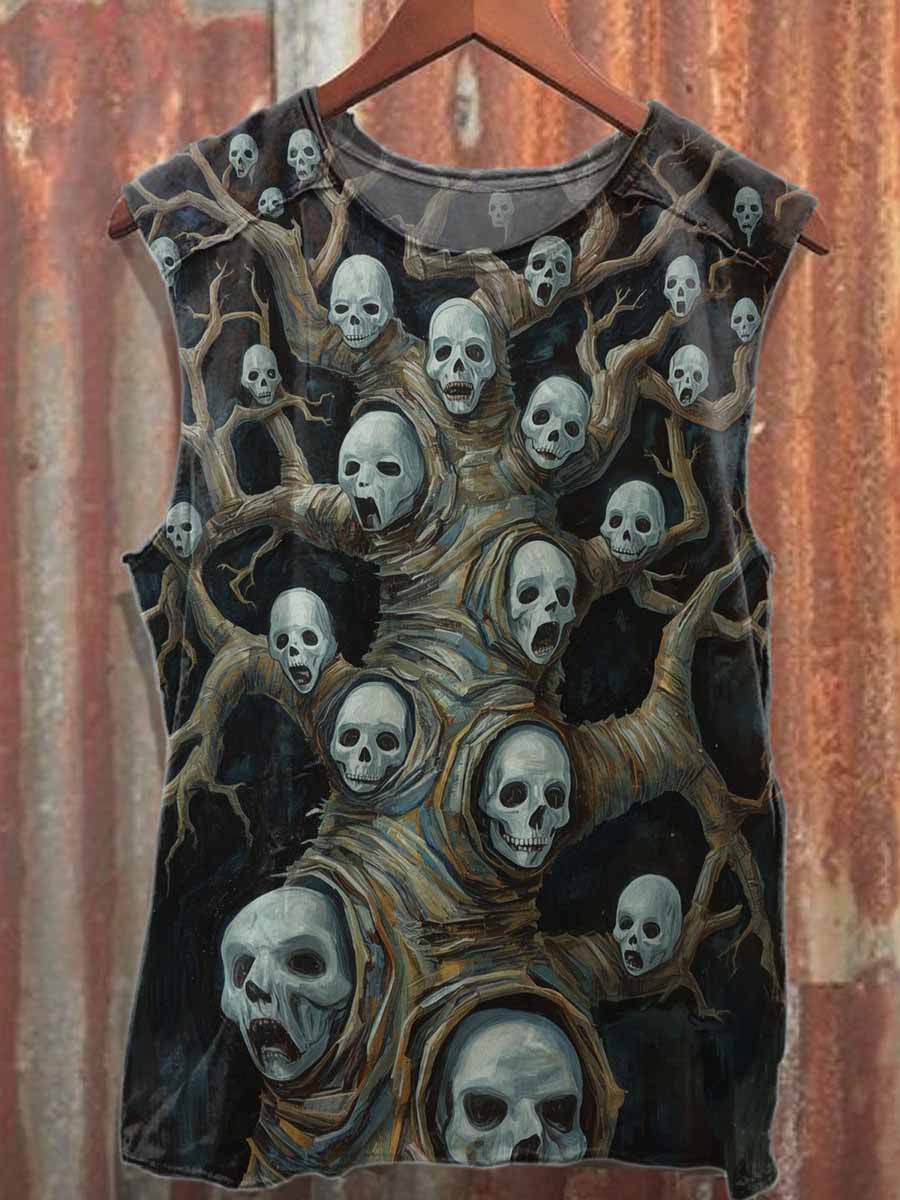 Absurd World Printed Casual Cotton Tank Top