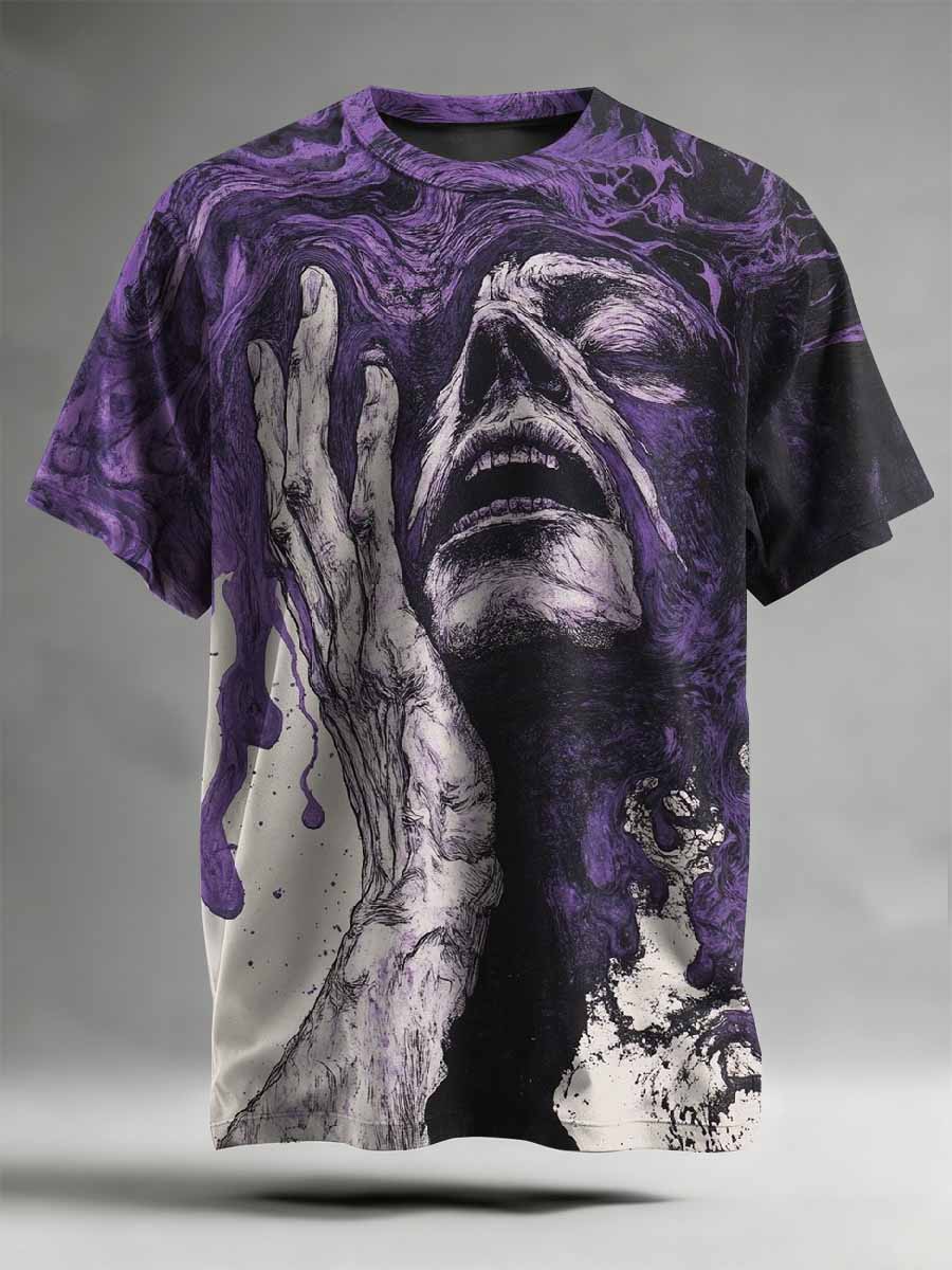 Abstract Pattern Printed Casual T-Shirt