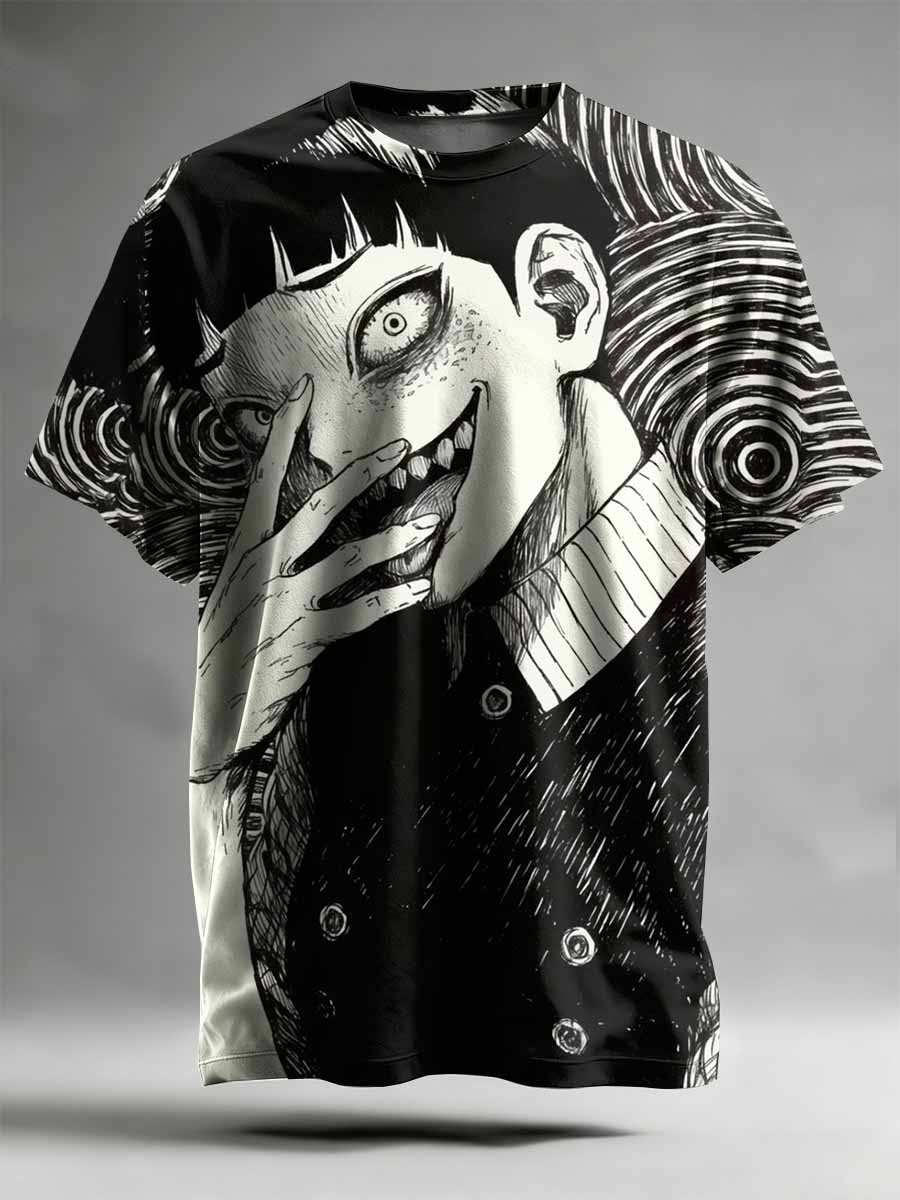 Abstract Pattern Printed Casual T-Shirt