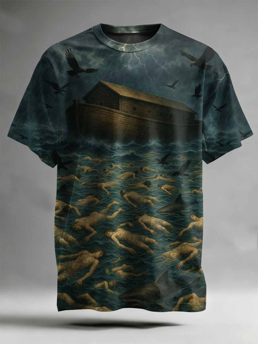 Abstract Pattern Printed Casual T-Shirt