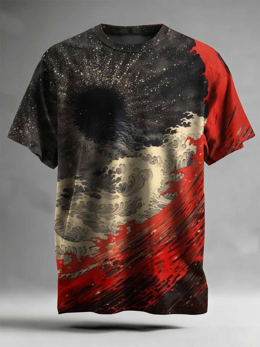 Abstract Pattern Printed Casual T-Shirt