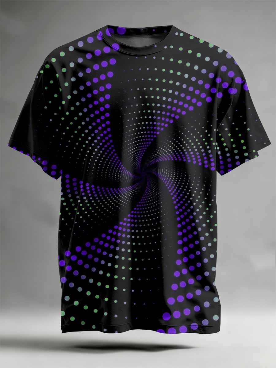 Abstract Pattern Printed Casual T-Shirt