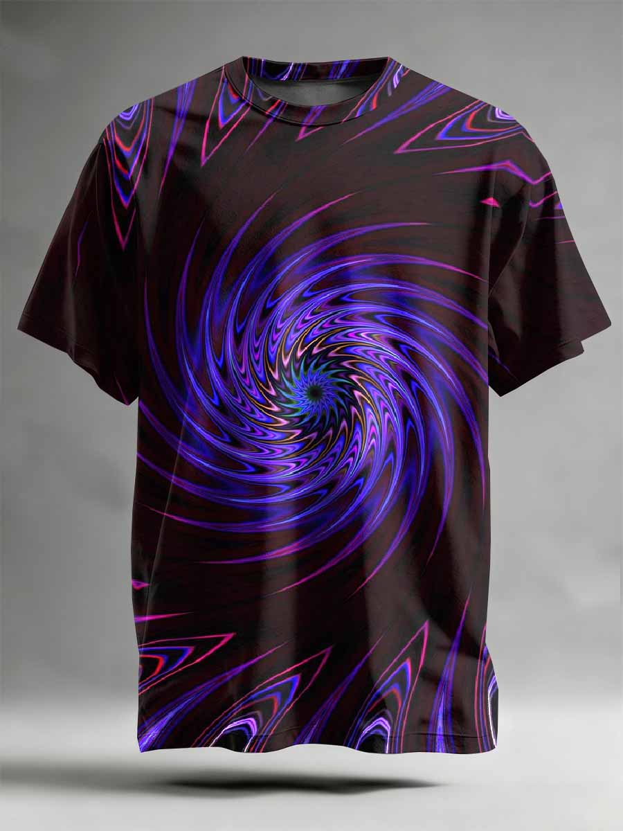 Abstract Pattern Printed Casual T-Shirt