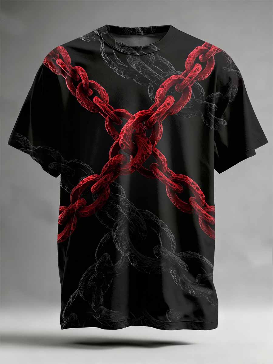 Abstract Pattern Printed Casual T-Shirt