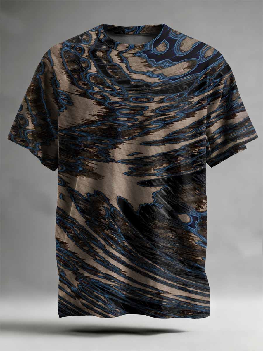 Abstract Pattern Printed Casual T-Shirt