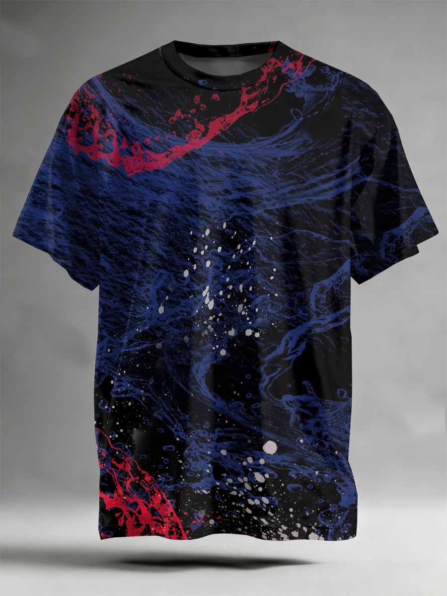 Abstract Pattern Printed Casual T-Shirt