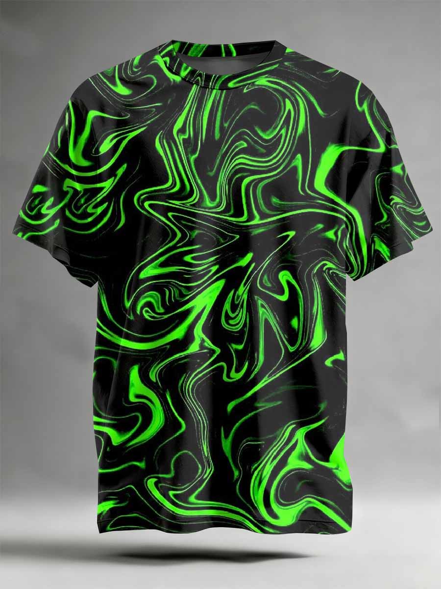 Abstract Pattern Printed Casual T-Shirt