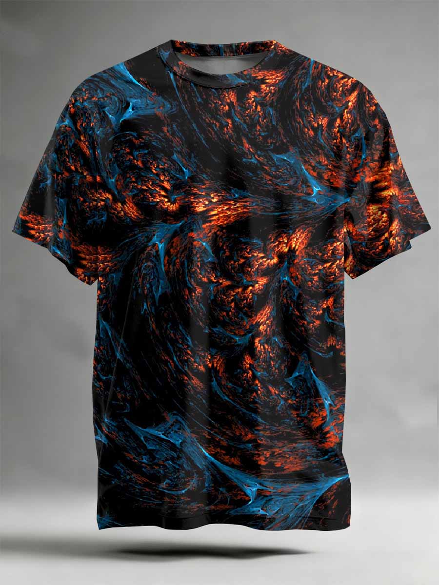 Abstract Pattern Printed Casual T-Shirt