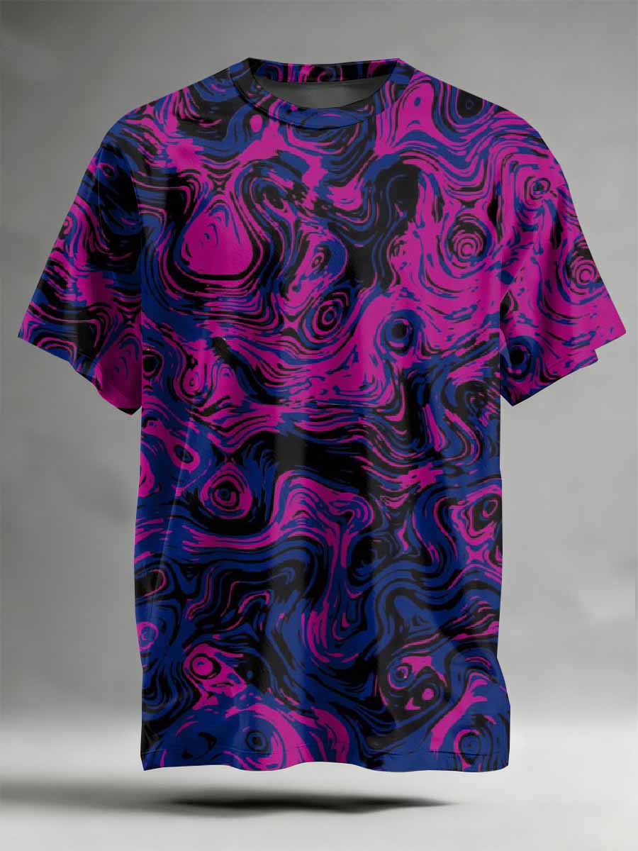 Abstract Pattern Printed Casual T-Shirt