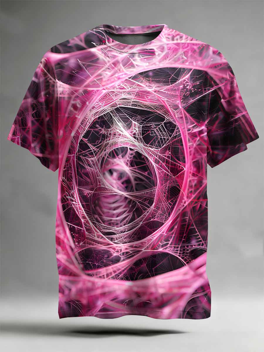 Abstract Pattern Printed Casual T-Shirt