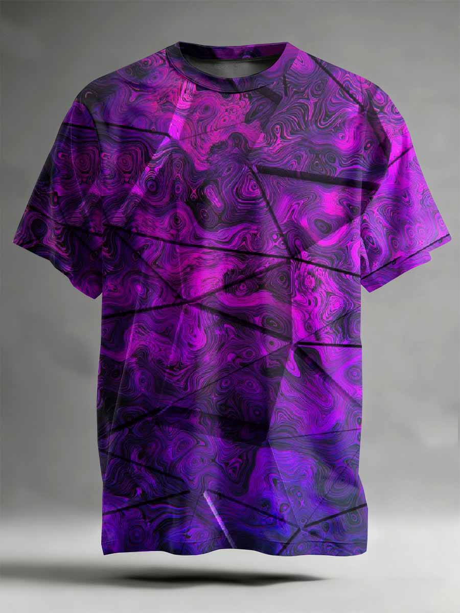 Abstract Pattern Printed Casual T-Shirt