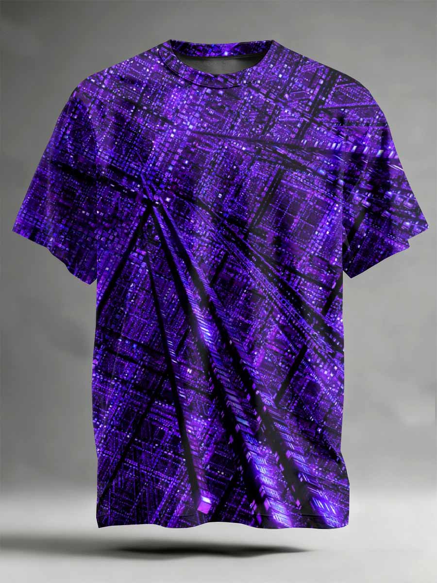 Abstract Pattern Printed Casual T-Shirt