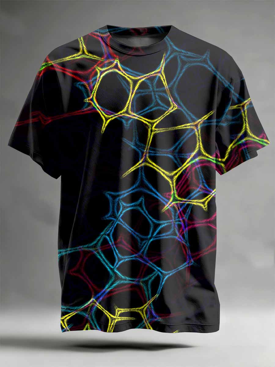Abstract Pattern Printed Casual T-Shirt