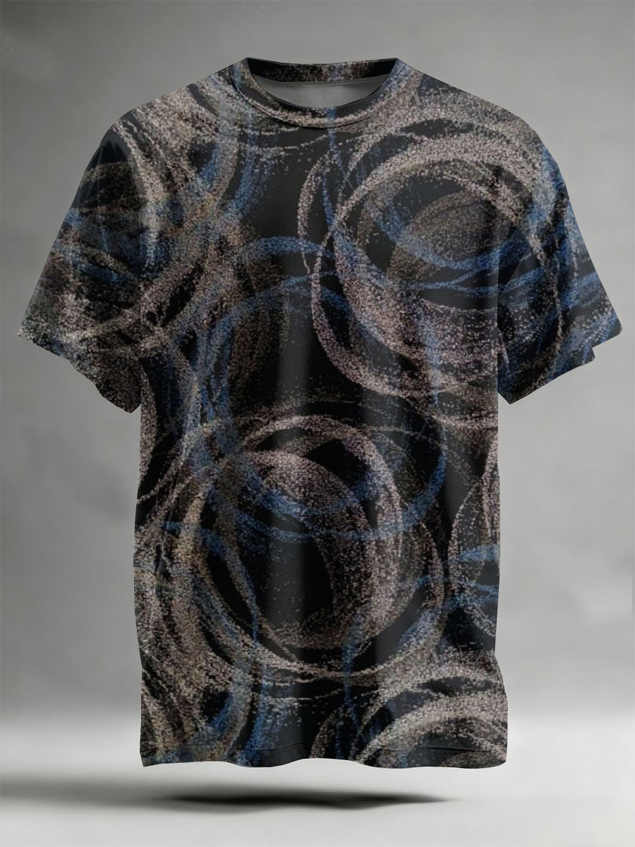 Abstract Pattern Printed Casual T-Shirt