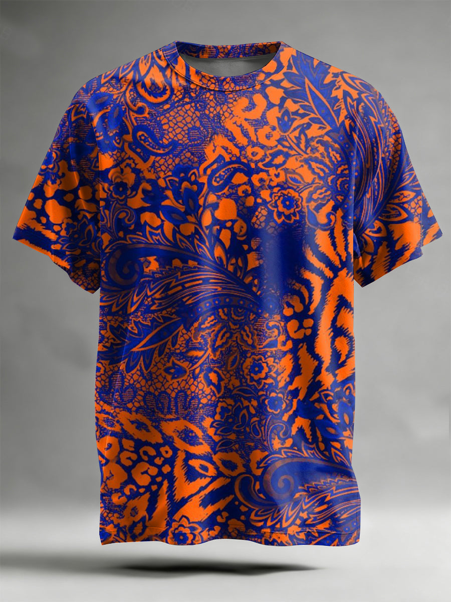 Abstract Pattern Printed Casual T-Shirt