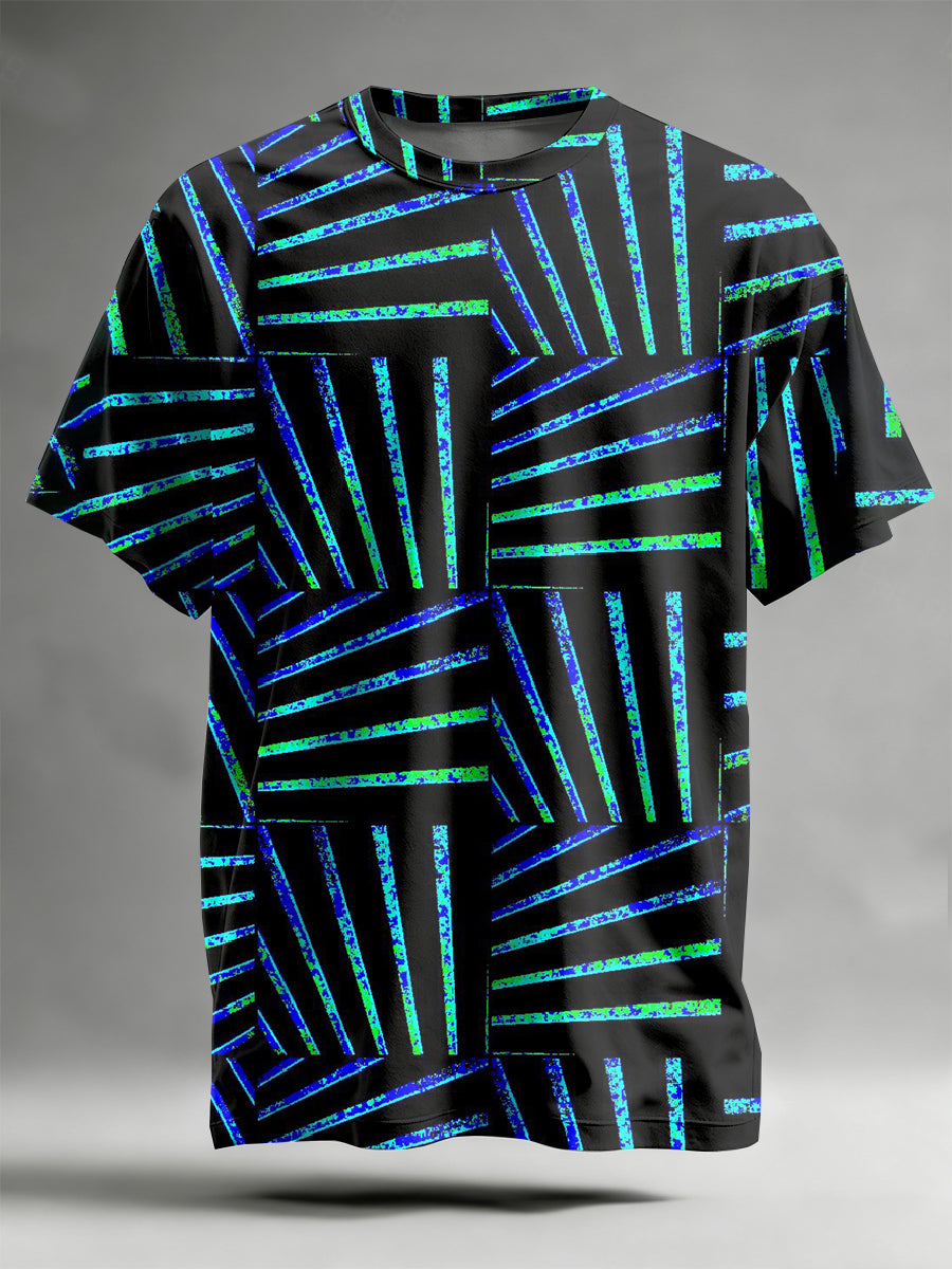 Abstract Pattern Printed Casual T-Shirt