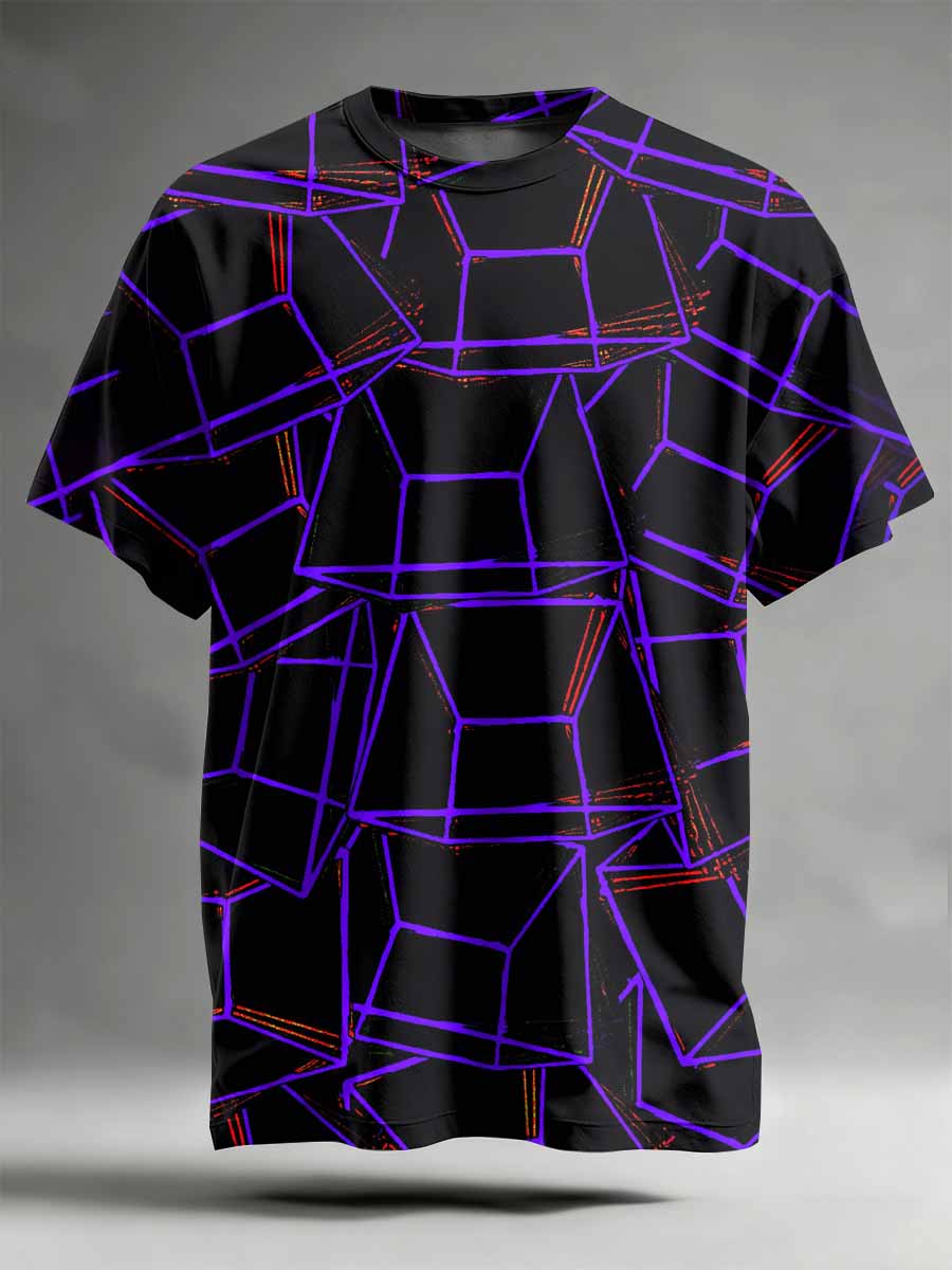 Abstract Pattern Printed Casual T-Shirt