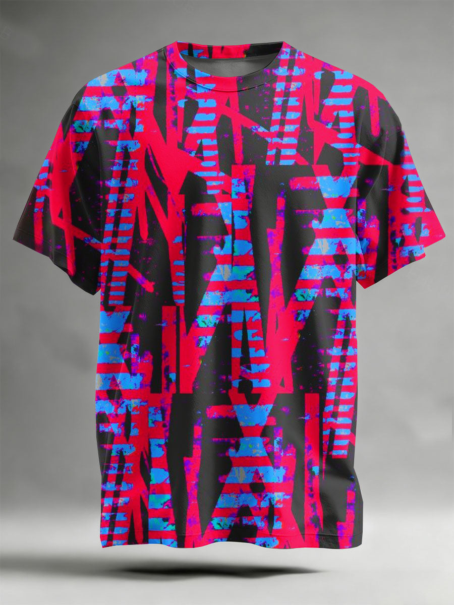 Abstract Pattern Printed Casual T-Shirt