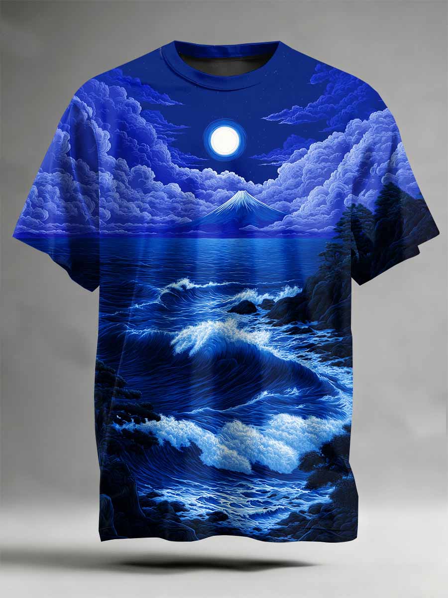 Fantasy World Pattern Printed Casual T-Shirt