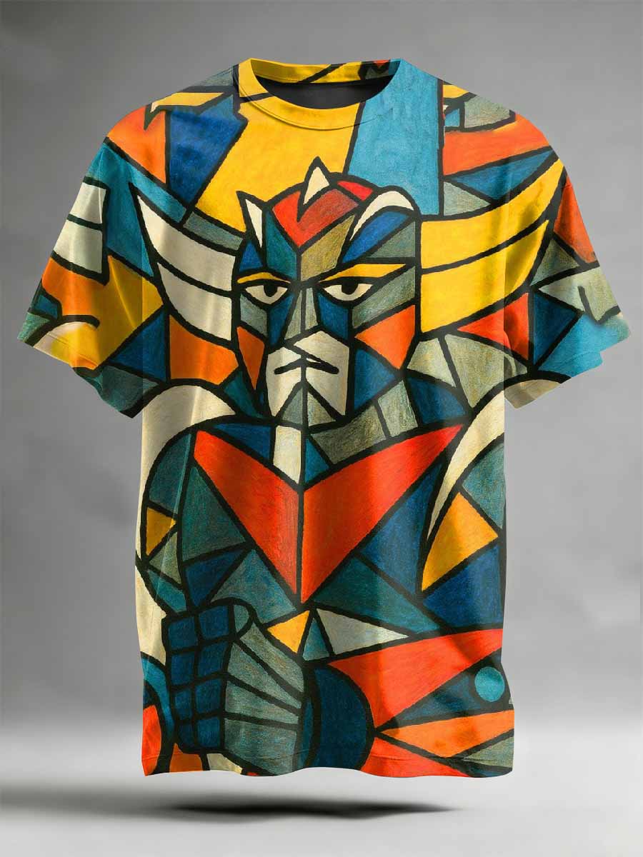 Retro Abstract Art Printed Casual T-Shirt