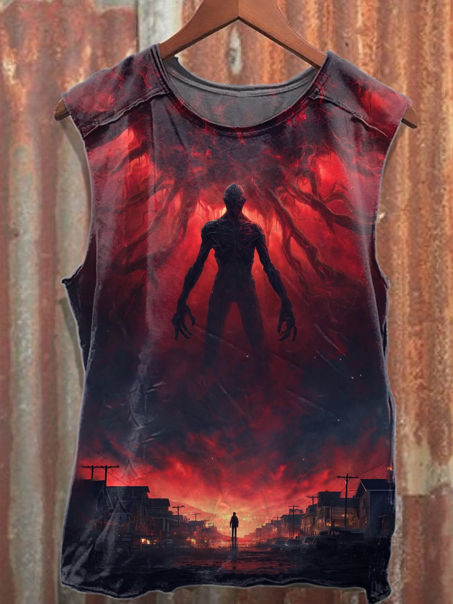 Gorgeous Graffiti Printed Casual Tank Top