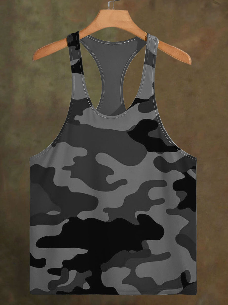 Men's Camouflage Printed Casual Cotton Vest