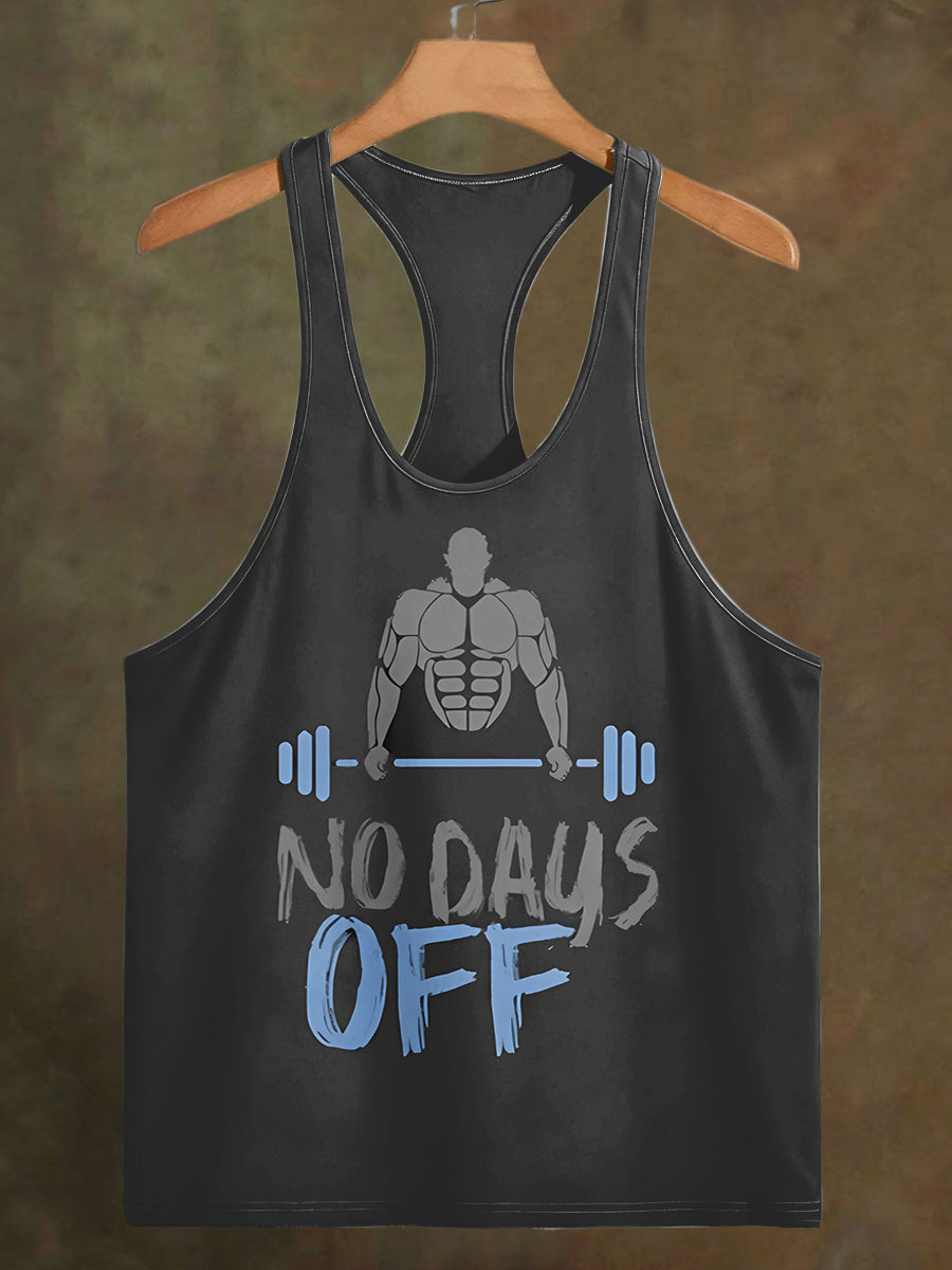 Men's Fitness Printed Casual Cotton Tank Top