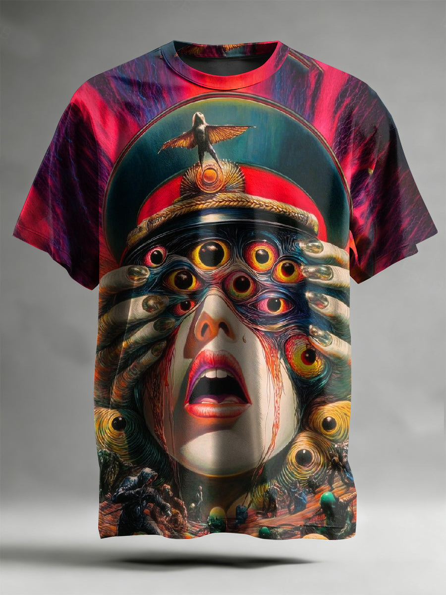 Gorgeous Graffiti Printed Casual T-Shirt