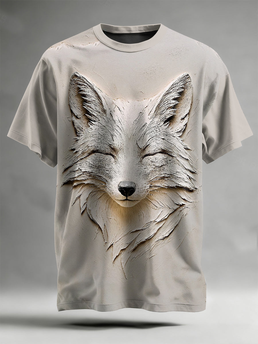 Retro Statue Printed Casual T-shirt