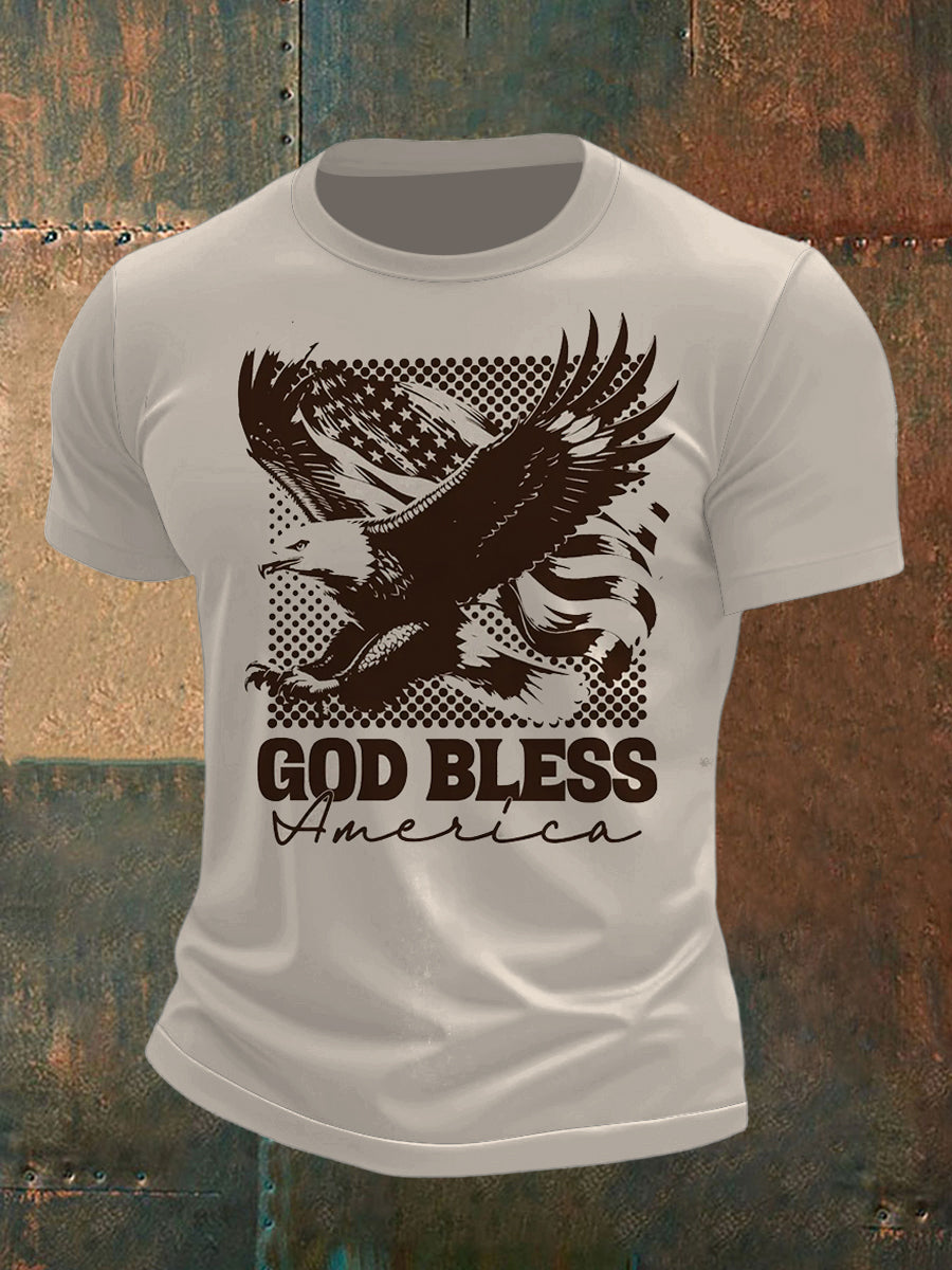 Men's Eagle Print Short Sleeve T-Shirt