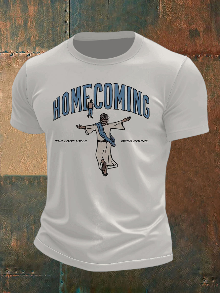 Men's Homecoming Back Print Short Sleeve T-Shirt