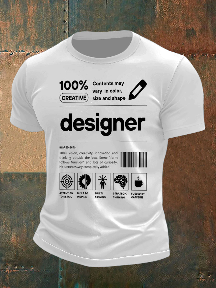 Men's Designer Print Short Sleeve T-Shirt