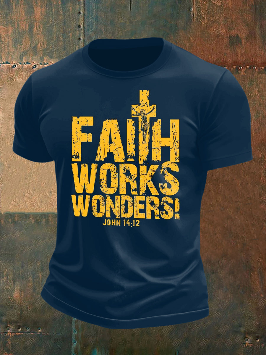 Men's Faith in Success Printed Short Sleeve T-Shirt