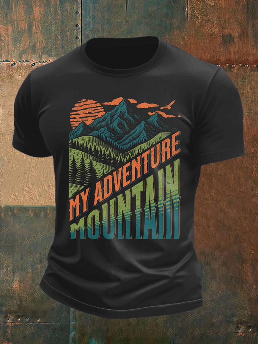 Men's Sunset Range Print Short Sleeve T-Shirt