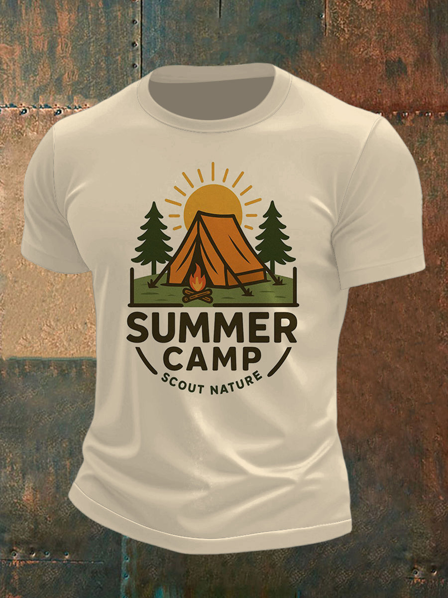 Men's Travel Printed Short Sleeve T-Shirt