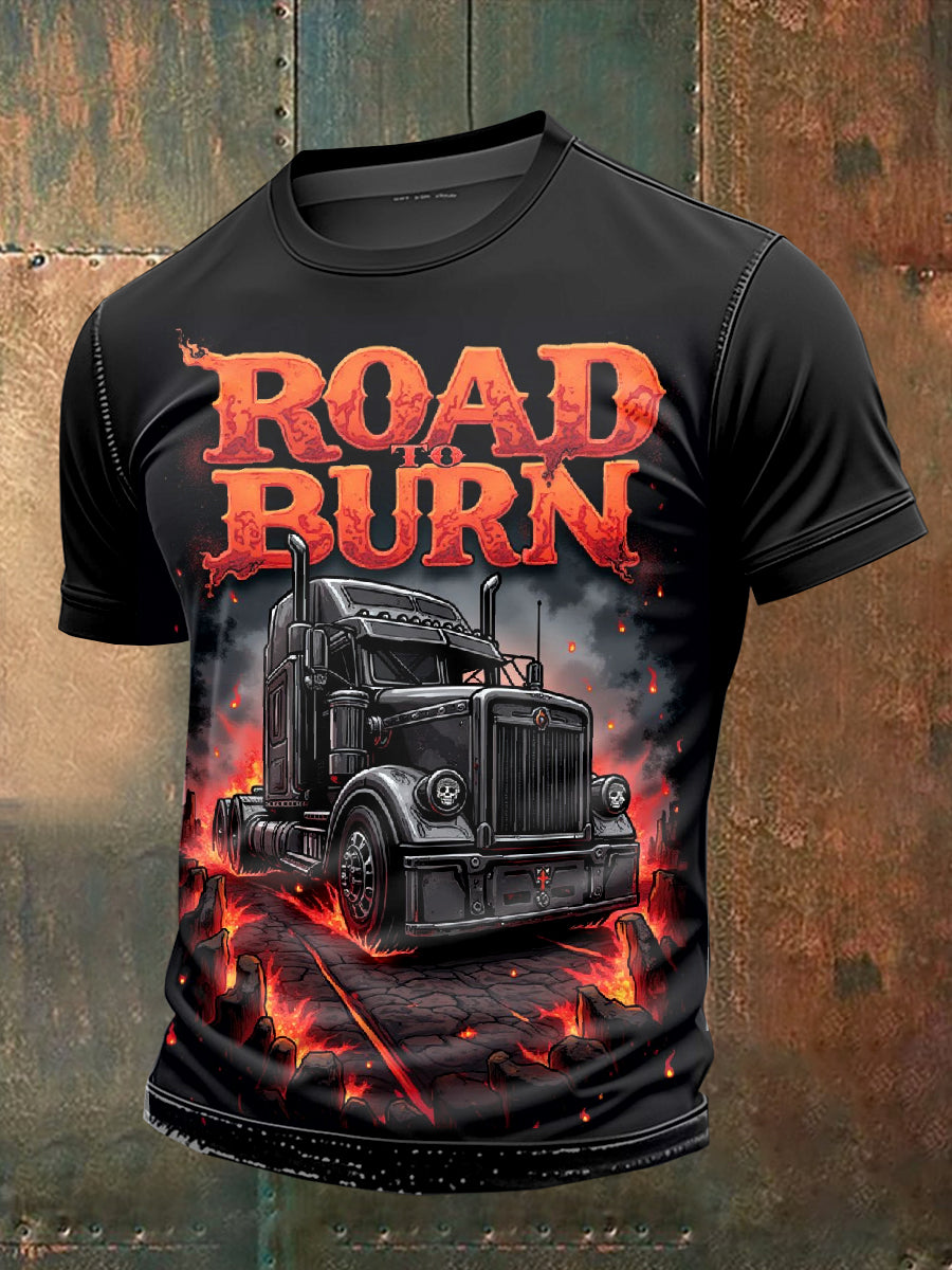 Retro Printed Casual Loose T-Shirt