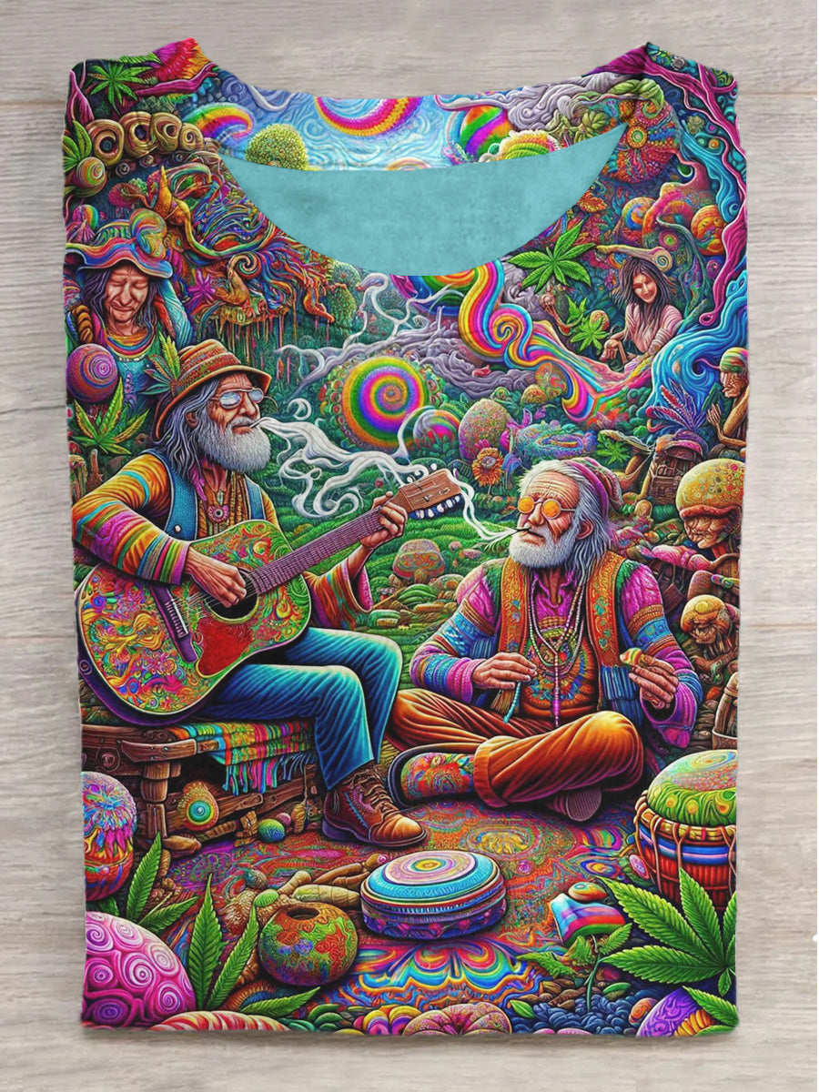 Unisex Dreamworld Abstract Performer Print Casual Cotton Tank Top