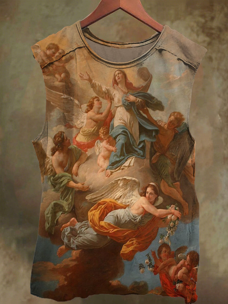 Unisex Mythical Baby Print Casual Cotton Tank Top