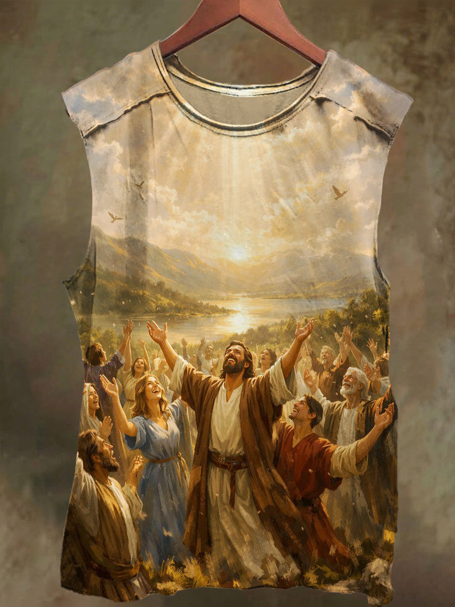 Unisex Future Faith and Hope Print Casual Cotton Tank Top