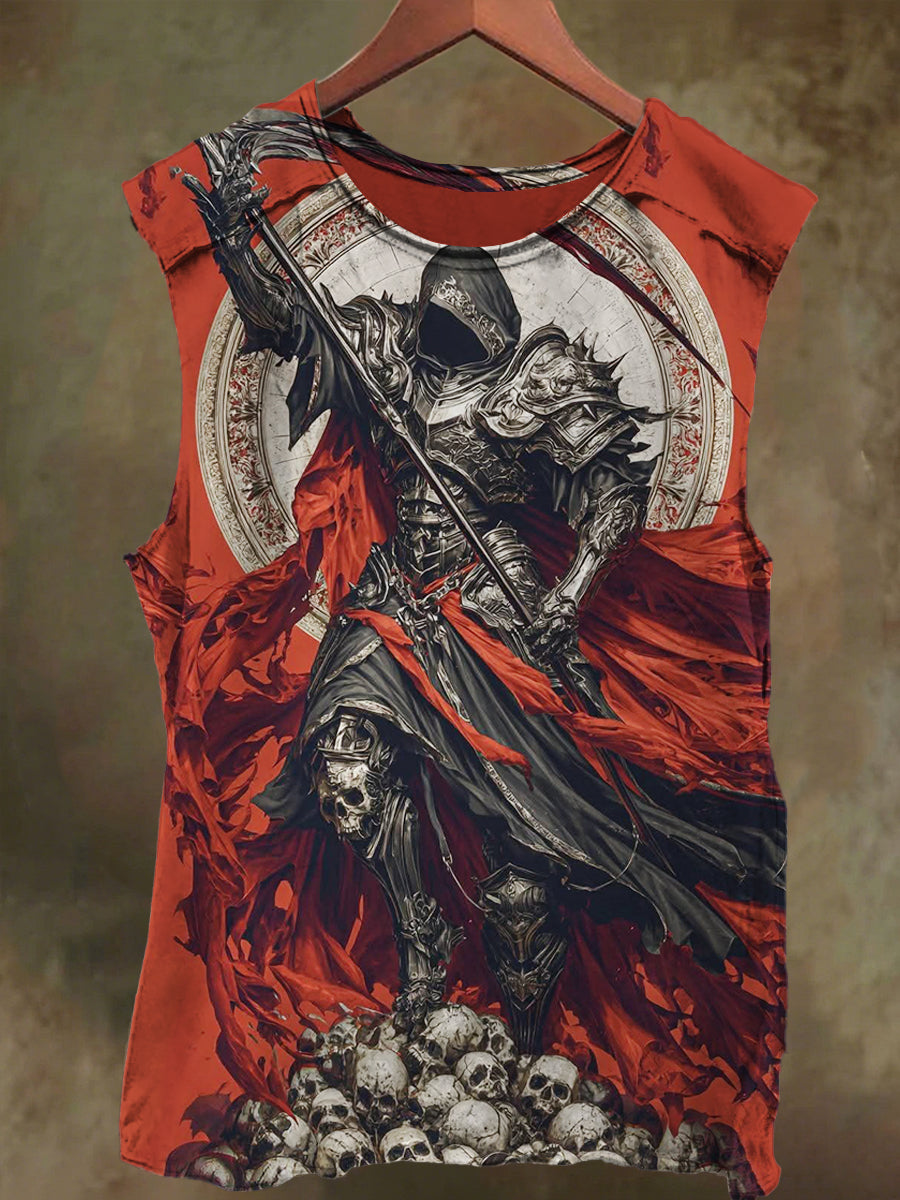 Unisex Sickle Rider Print Casual Cotton Tank Top