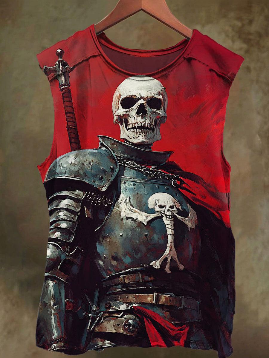 Unisex Skull General Print Casual Cotton Tank Top