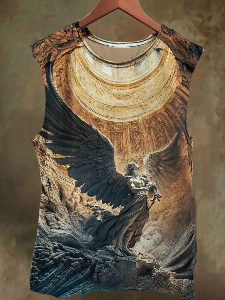 Unisex Renaissance Print Casual Cotton Tank Top