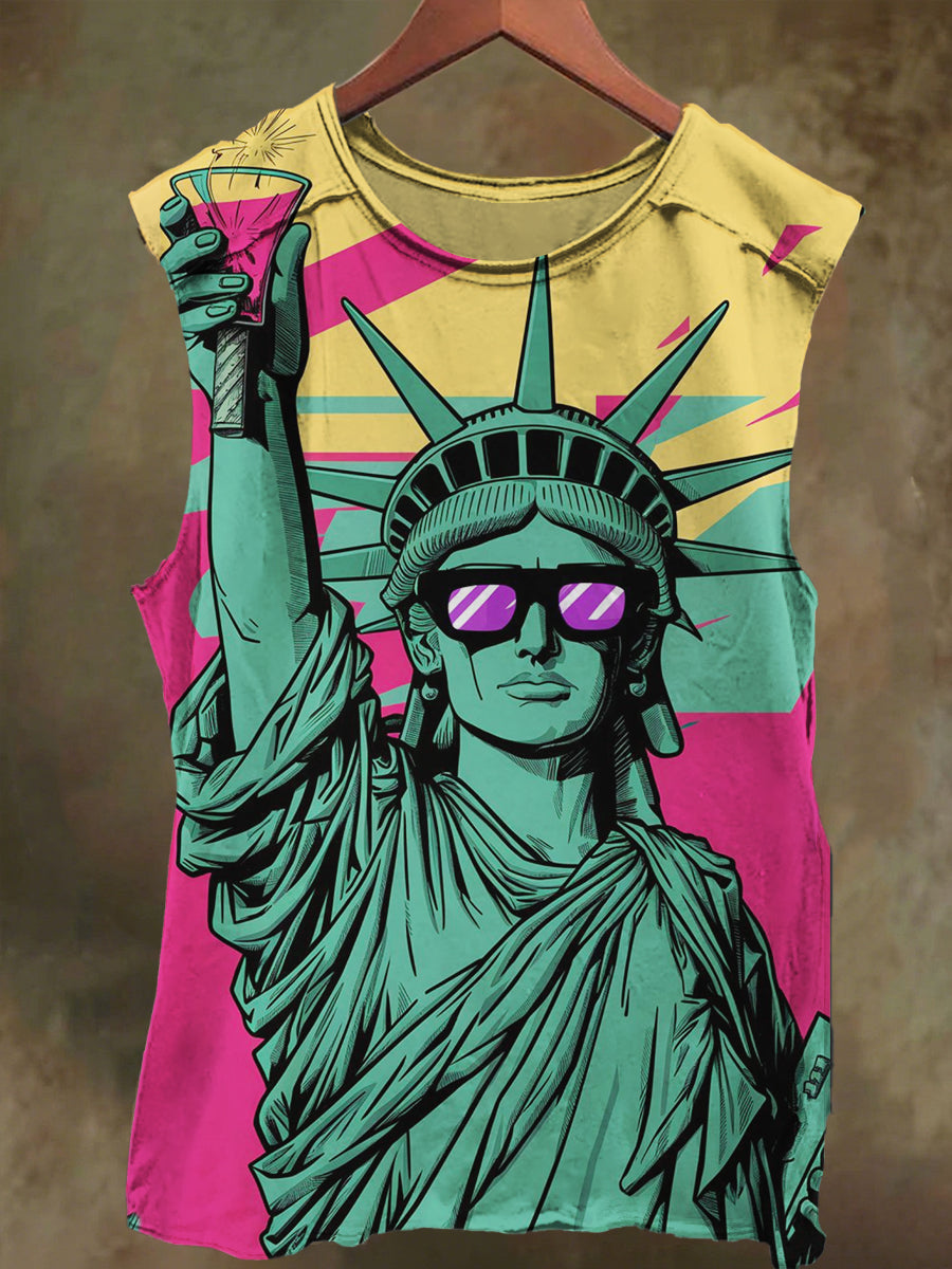 Unisex Fantasy Liberty Print Casual Cotton Tank Top
