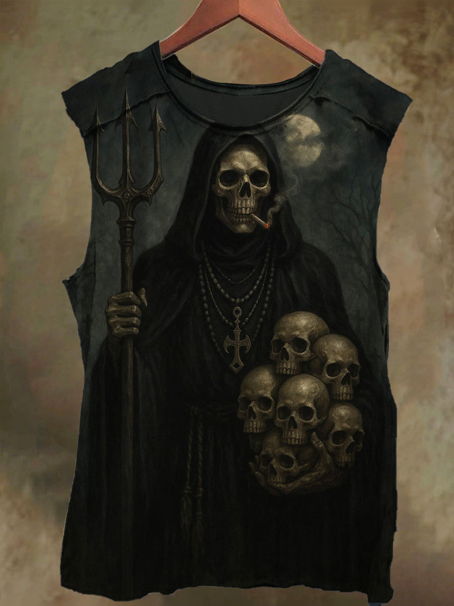 Unisex Hat Skull Skull Print Casual Cotton Tank Top