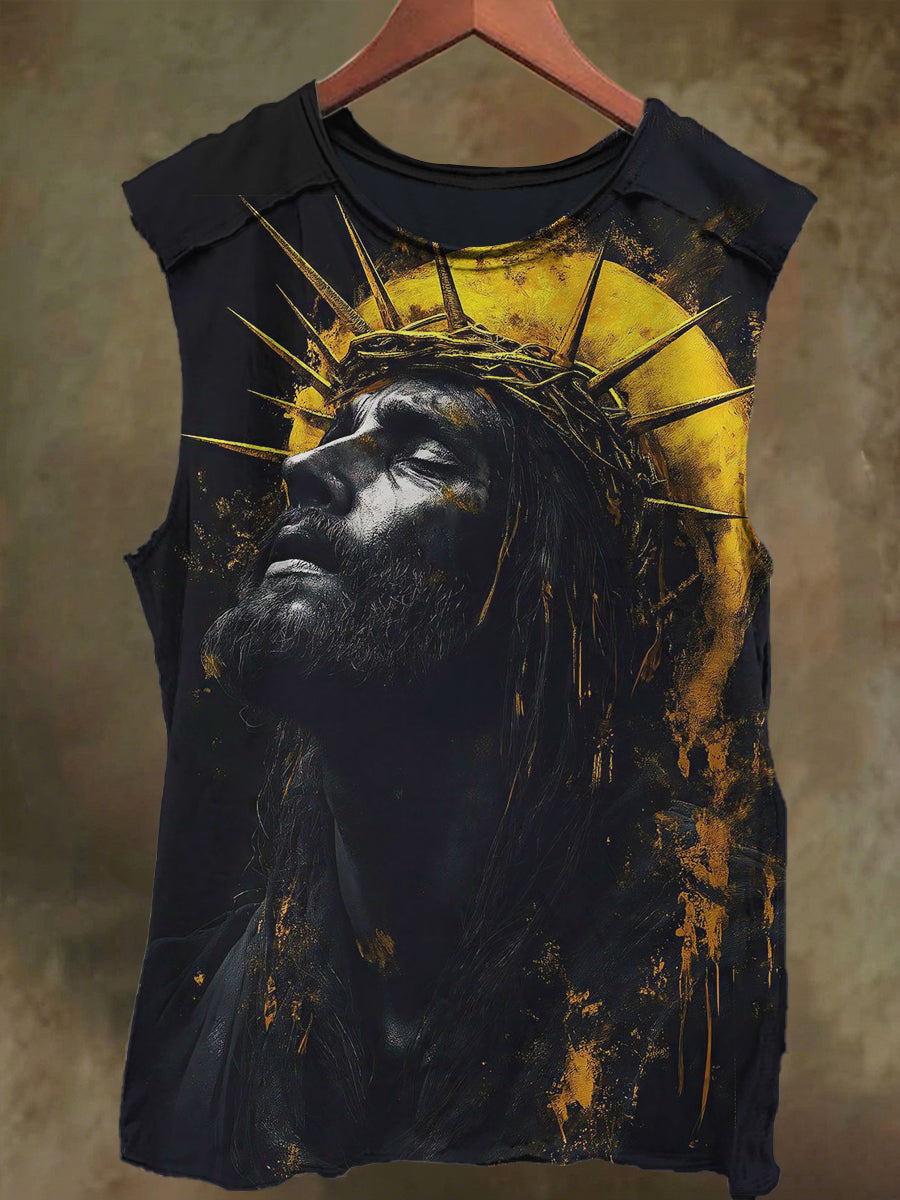 Unisex Christian Faith Print Casual Cotton Tank Top