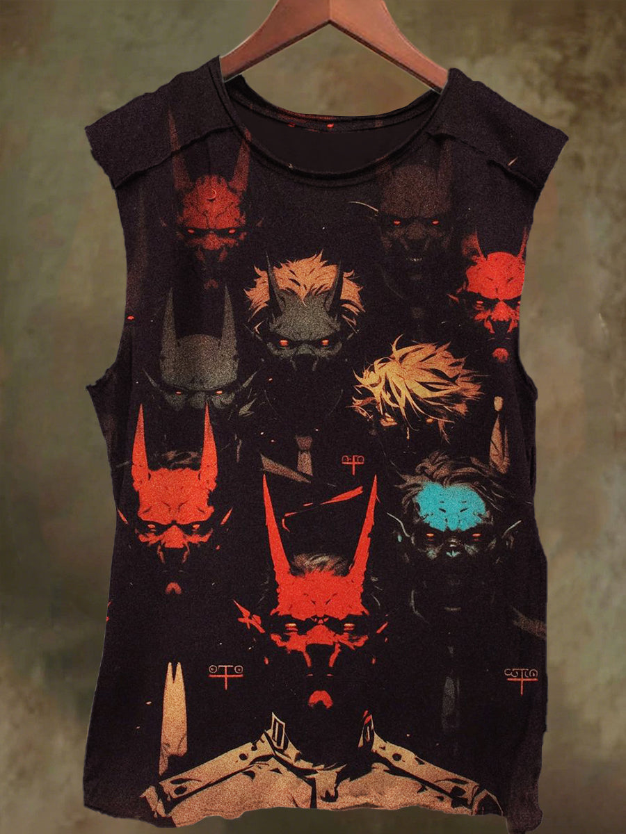 Unisex Beast Warriors Team Print Casual Cotton Tank Top