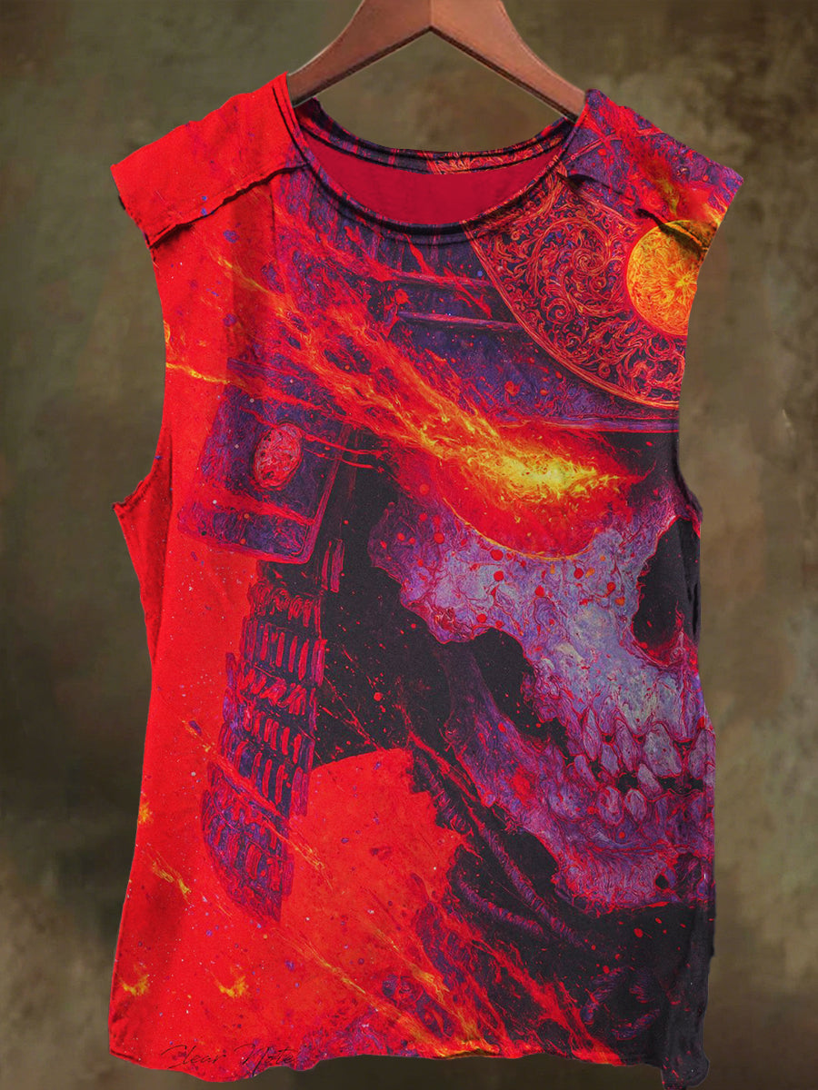 Unisex Skull General Print Casual Cotton Tank Top