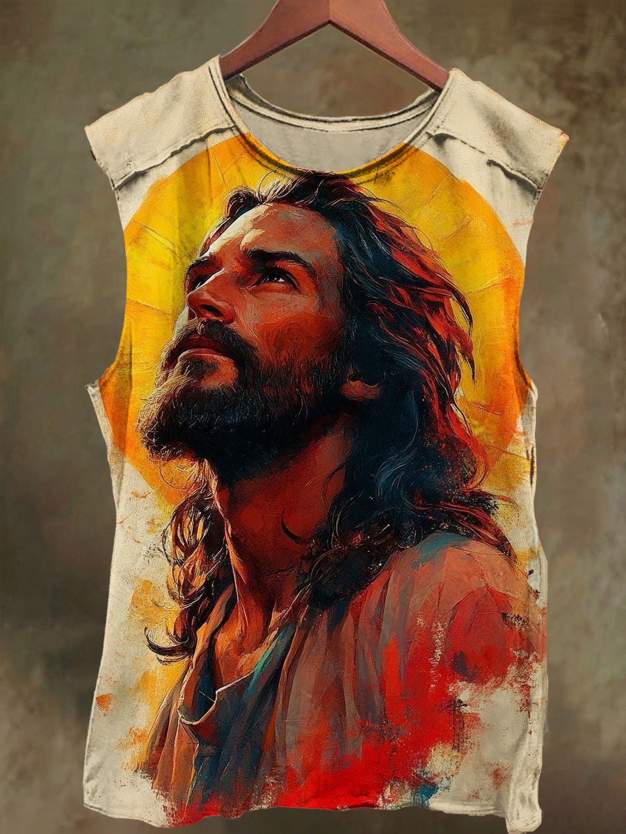 Unisex Christian Faith Print Casual Cotton Tank Top